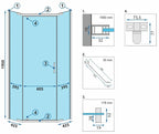 Sprchovací kút AXIN 90x90 - chróm S detským bazénom Diamond 4