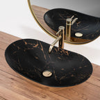 Umývadlo na dosku REA Royal In Black Marble Gold  4