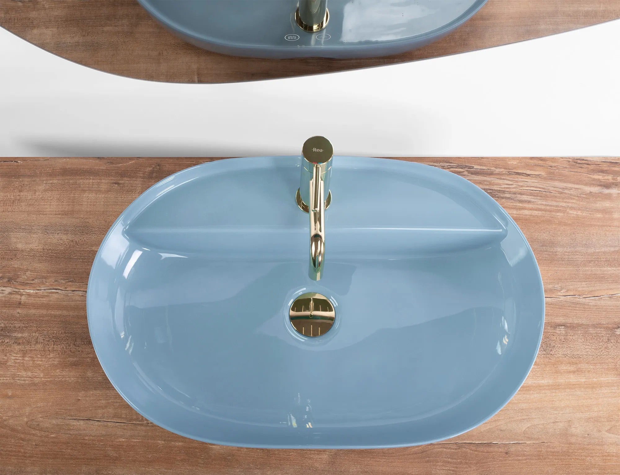 Umývadlo na dosku REA Aura 61 L.Blue Shiny  4
