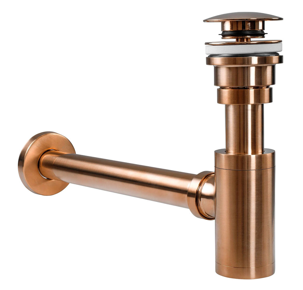 Umyvadlový sifon s univerzální výpustí click-clack - REA COPPER MAT  4