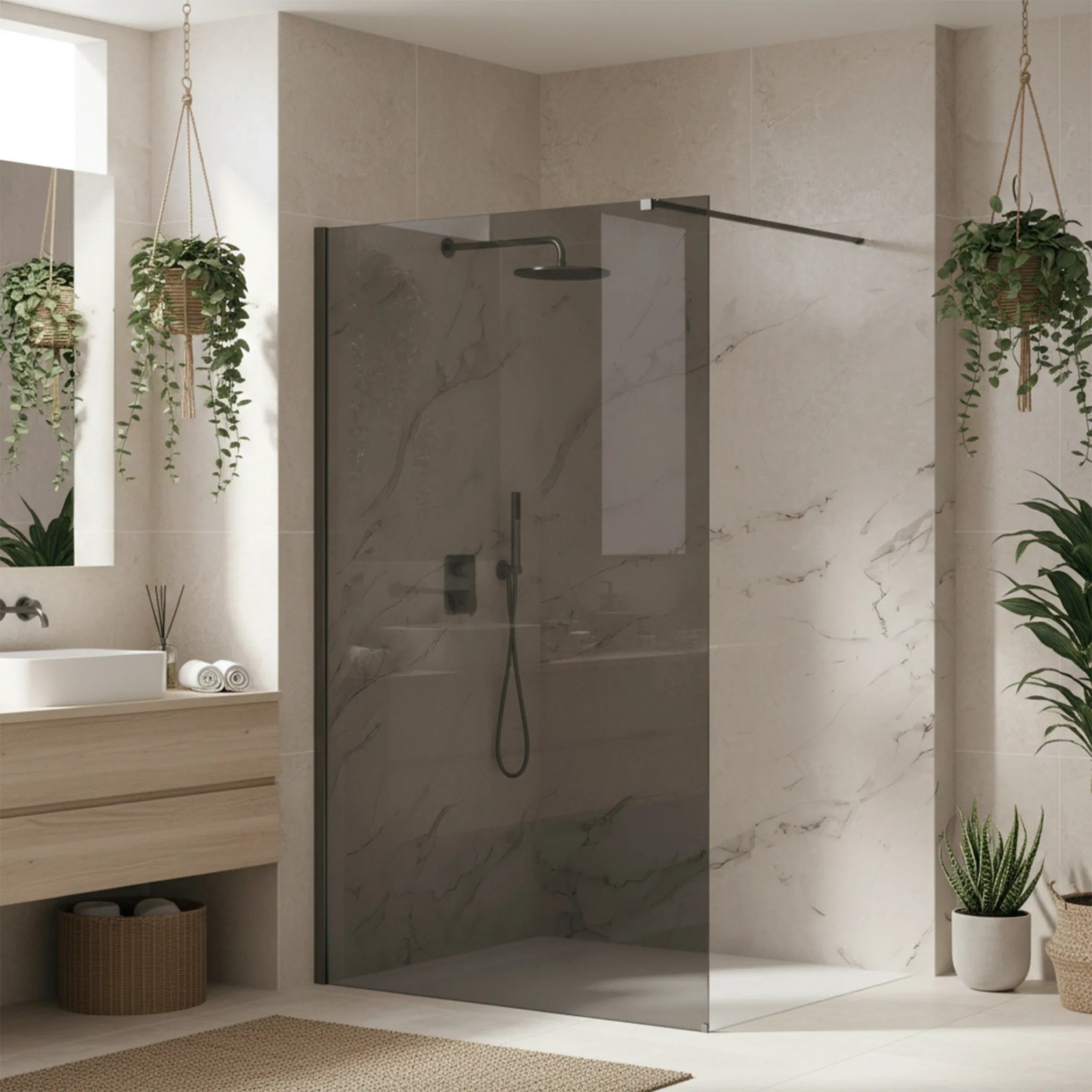 Sprchová zástena Rea Flexi Grey / Titan 110  4