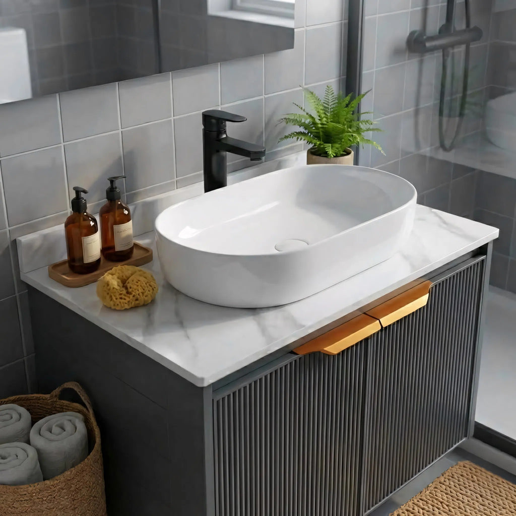 Kúpeľňový nábytkový set s doskou Marti 60cm Grey  4