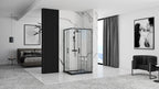 Sprchovací kút REA PUNTO - čierny 80x100 S detským bazénom Savoy black 4