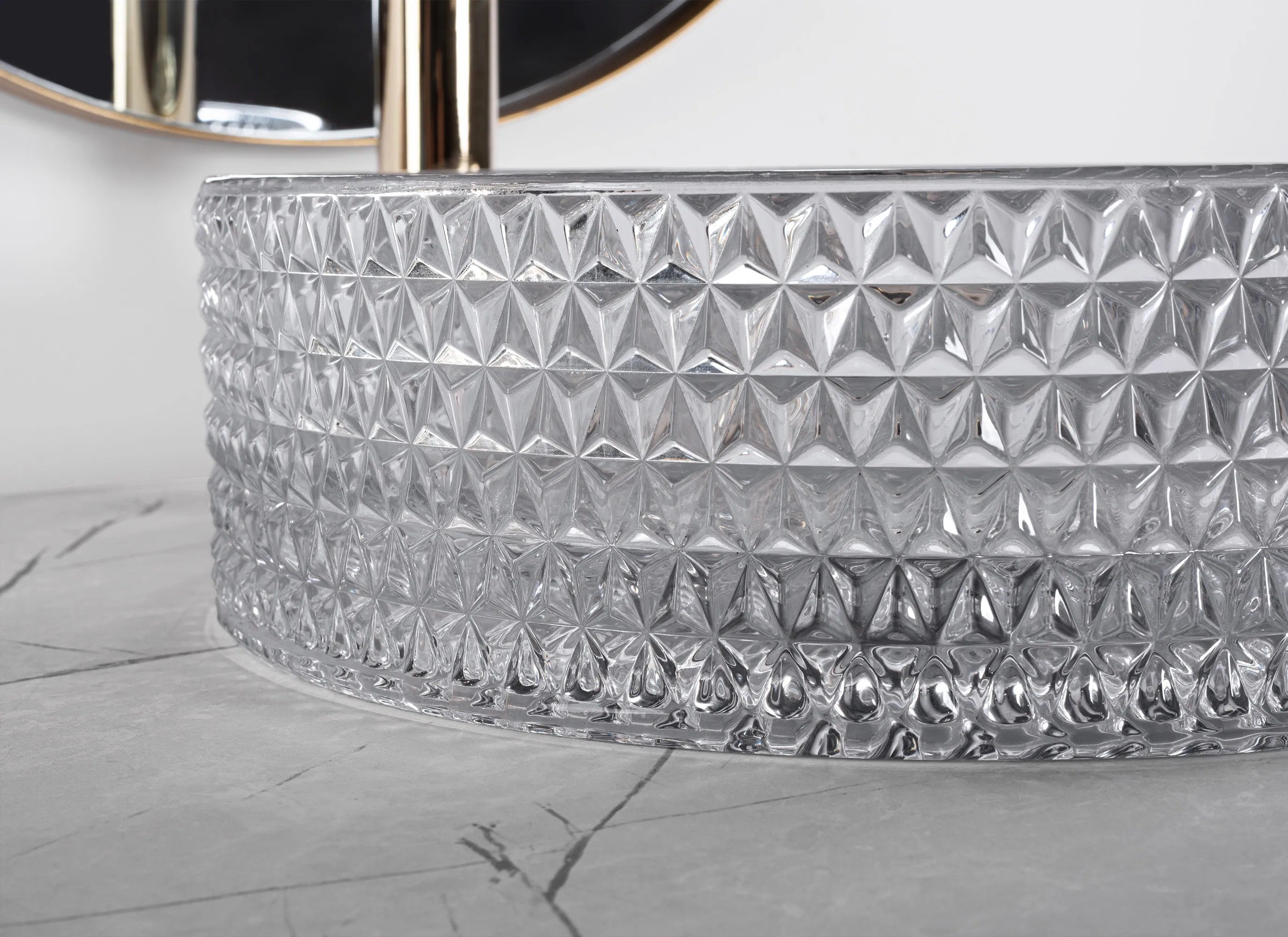 Umývadlo na dosku REA CRISTAL Light Grey  4