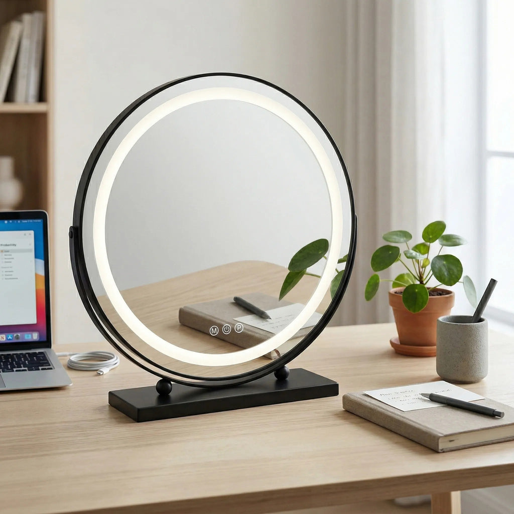 Zrkadlo LED MAKE-UP Black 50 cm  4