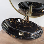 Umývadlo na dosku REA PAMELA Black Marble Shiny  4