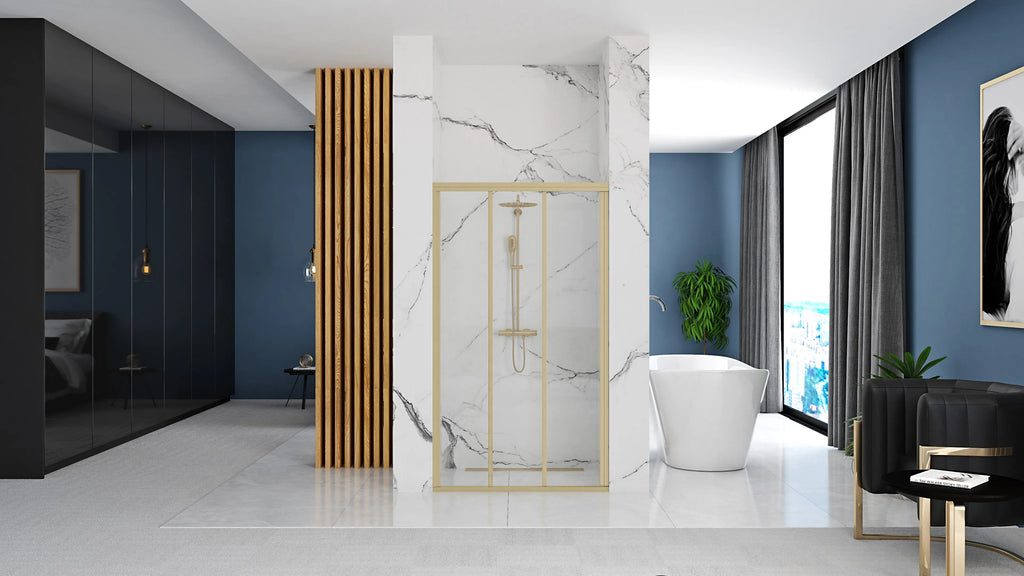 Sprchové dvere Rea Alex 100 Gold Brush  4