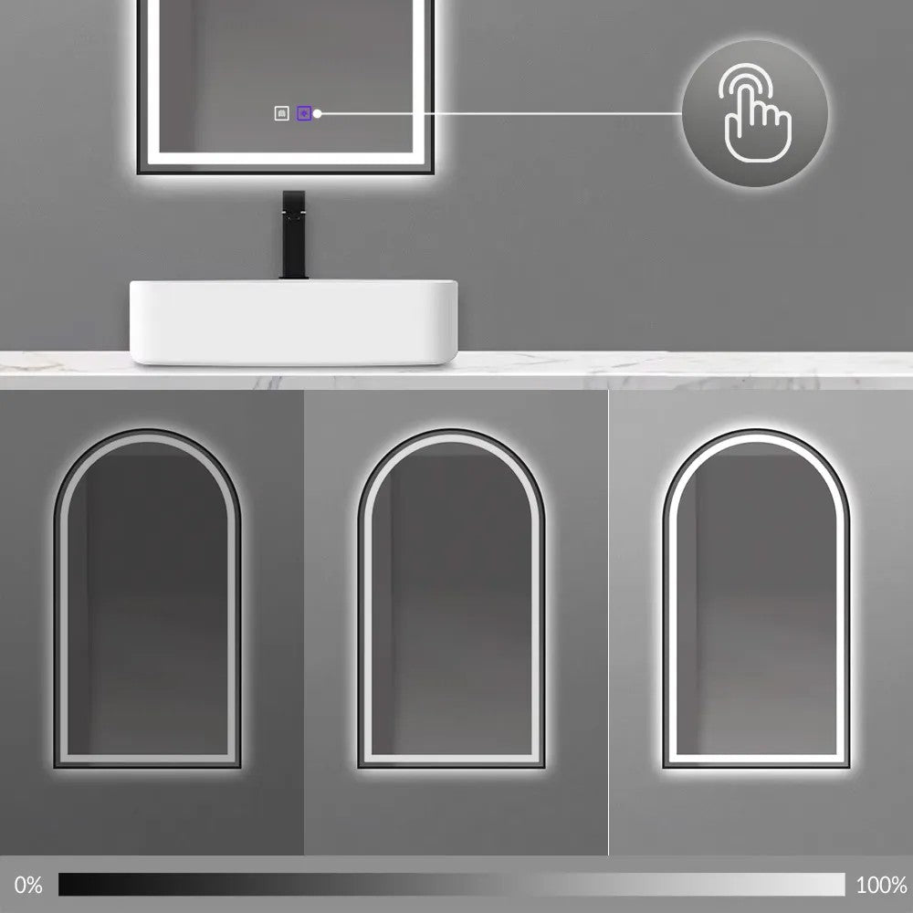 Zrkadlo LED 60x100cm DASH BLACK  4
