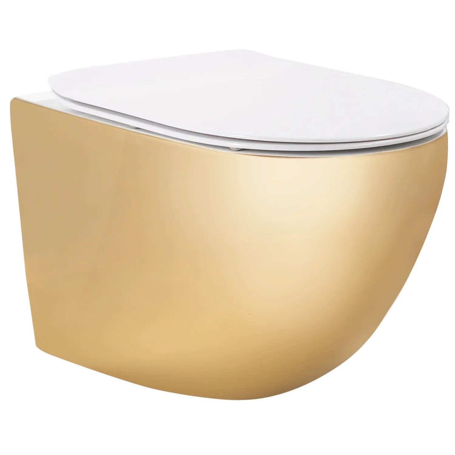 Sada: WC Závesná misa CARLO Flat + Závesný Bidet CARLO MINI - Zlatá-biela  4
