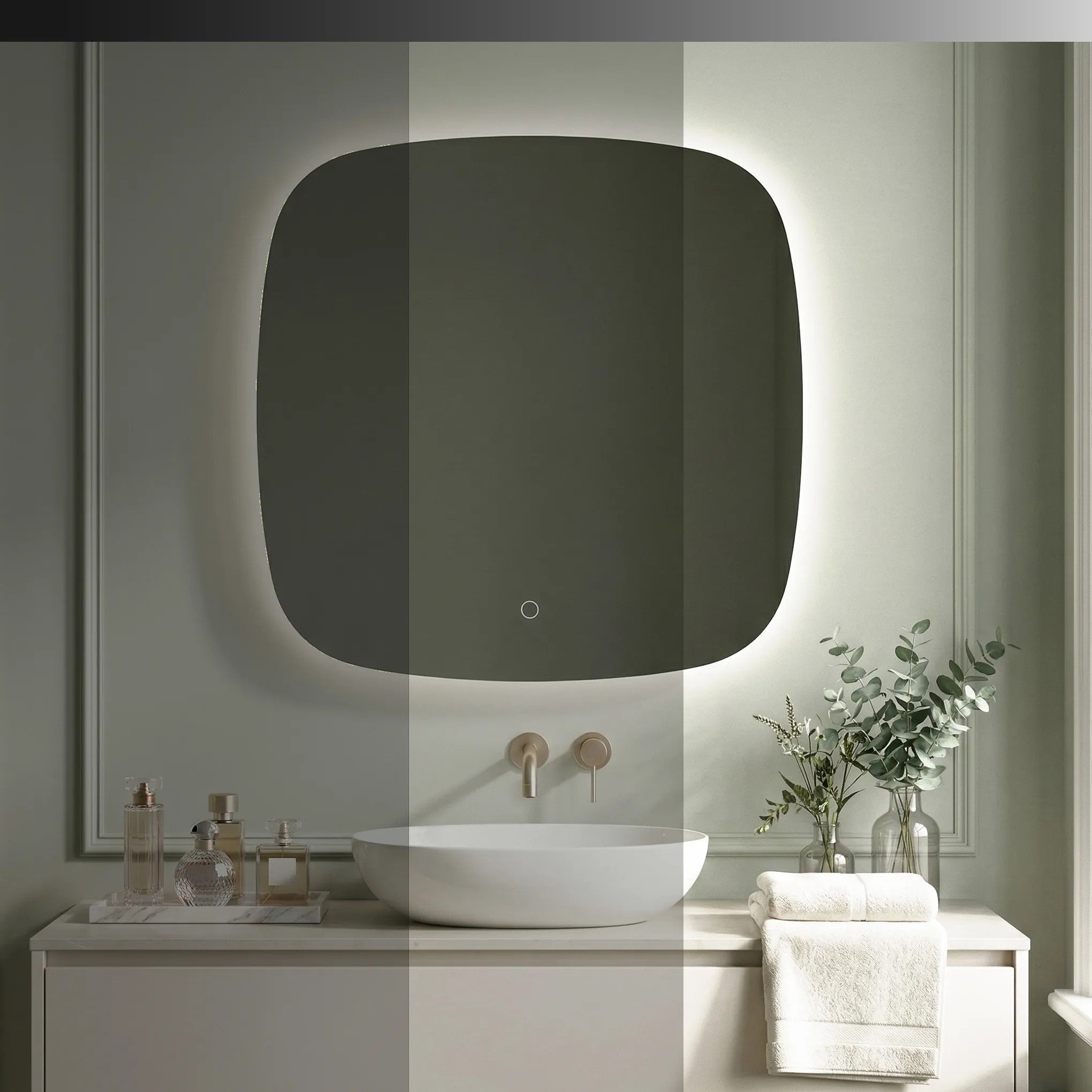 Zrkadlo LED 70x70cm TOP  4