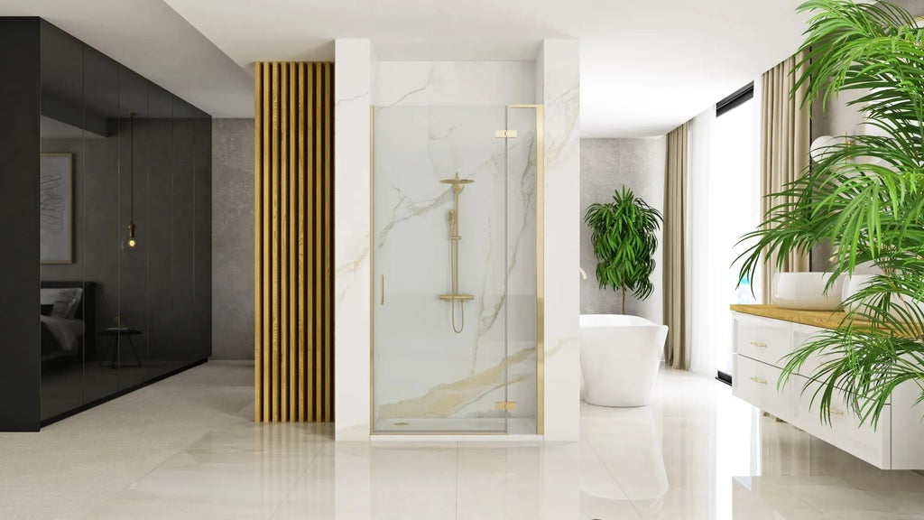 Sprchové dvere Rea Hugo 80 Gold Brush + profil  4