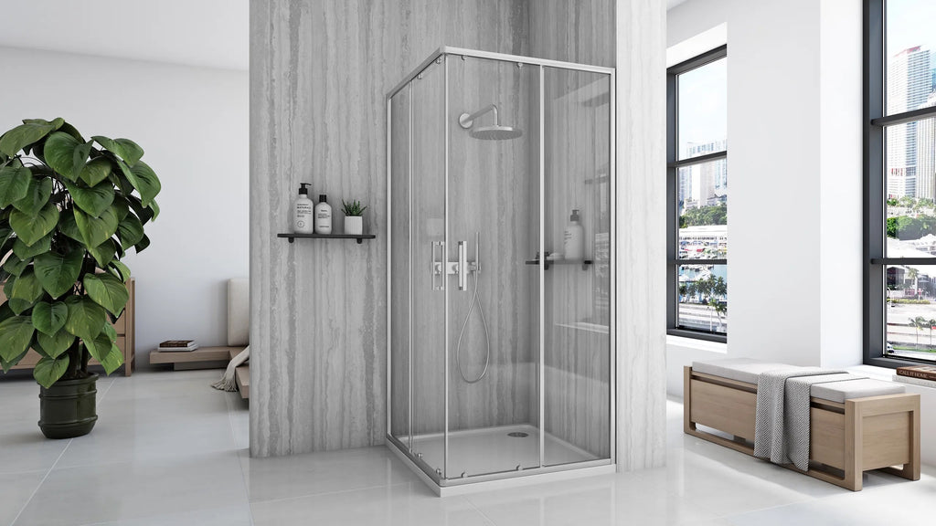 Sprchovací kút REA City 90x90 Nickel Brush Bez sprchovej vaničky 4