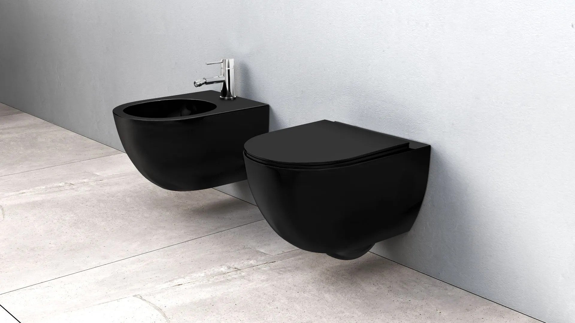 Závesná WC misa REA CARLO Mini Rimless Flat - matná čierna  4