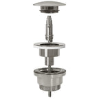 Univerzálny umývadlový výpust REA Click-clack - brúsený nikel INOX  4