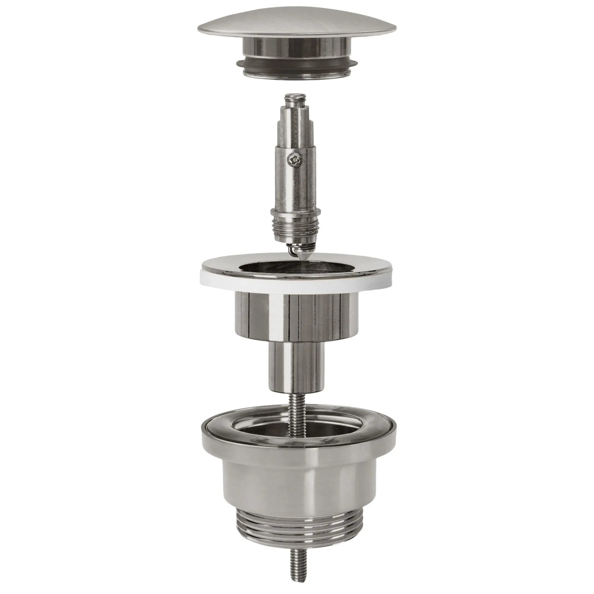 Univerzálny umývadlový výpust REA Click-clack - brúsený nikel INOX  4