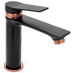 Umývadlová batéria REA VIRAL - čierna-ružové zlato, nízka  4