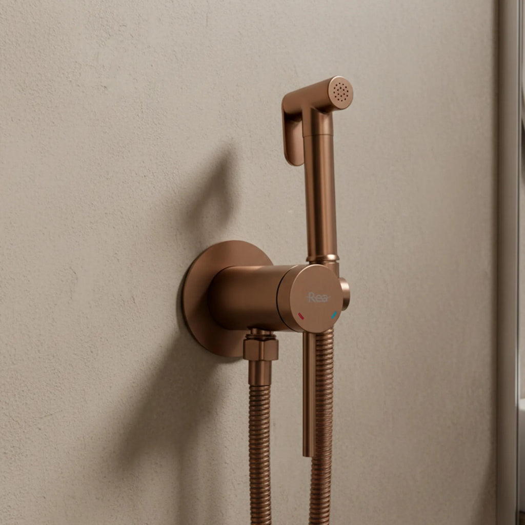 Podomietková bidetová batéria Foss Clif Brush Copper  4