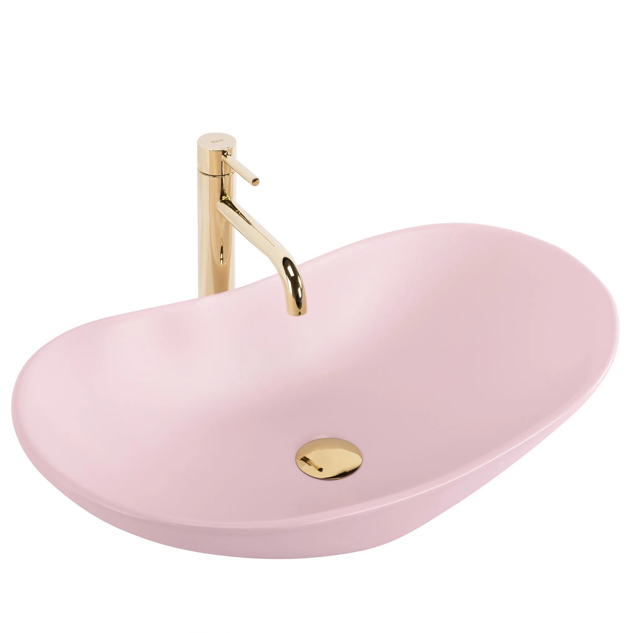 Umývadlo na dosku REA ROYAL Powder Pink Matt  4