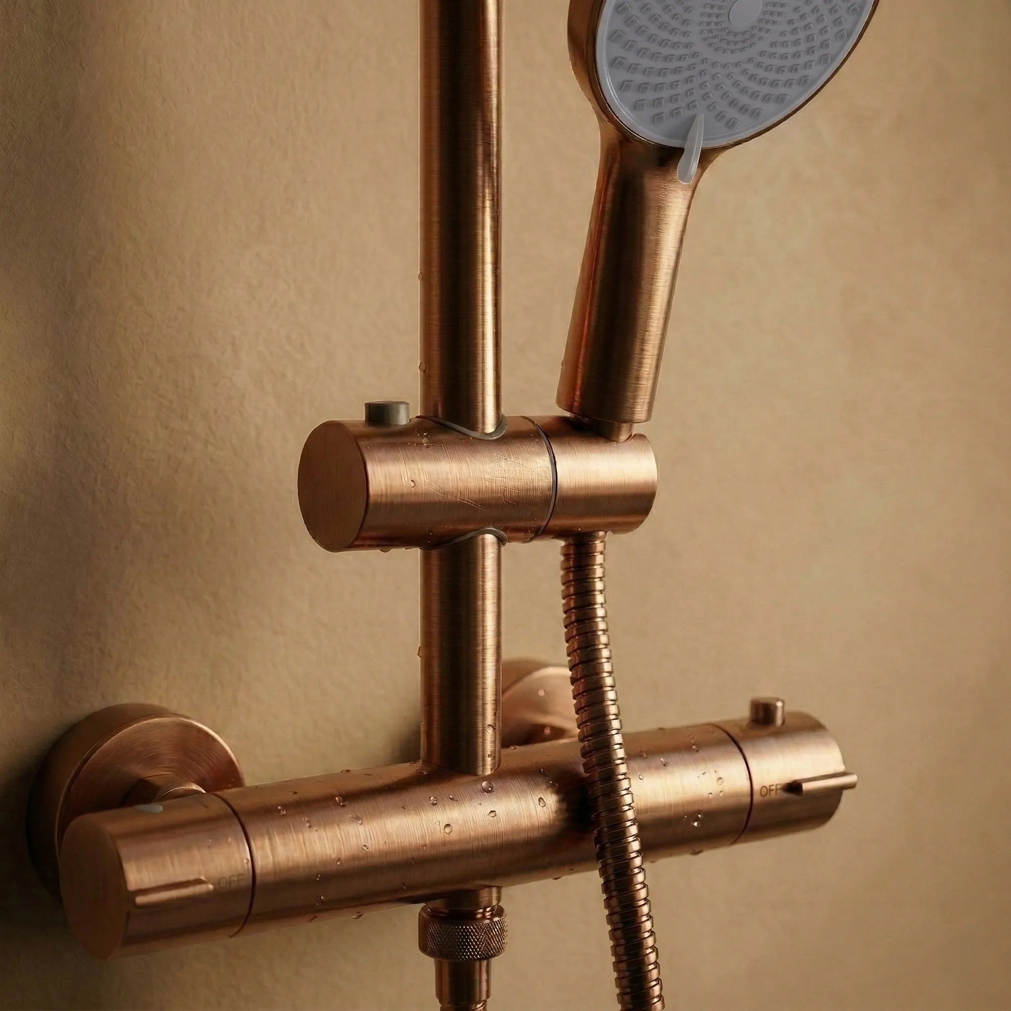 Sprchová súprava bez výtoku s termostatom Rea Lungo Copper  Brush  4