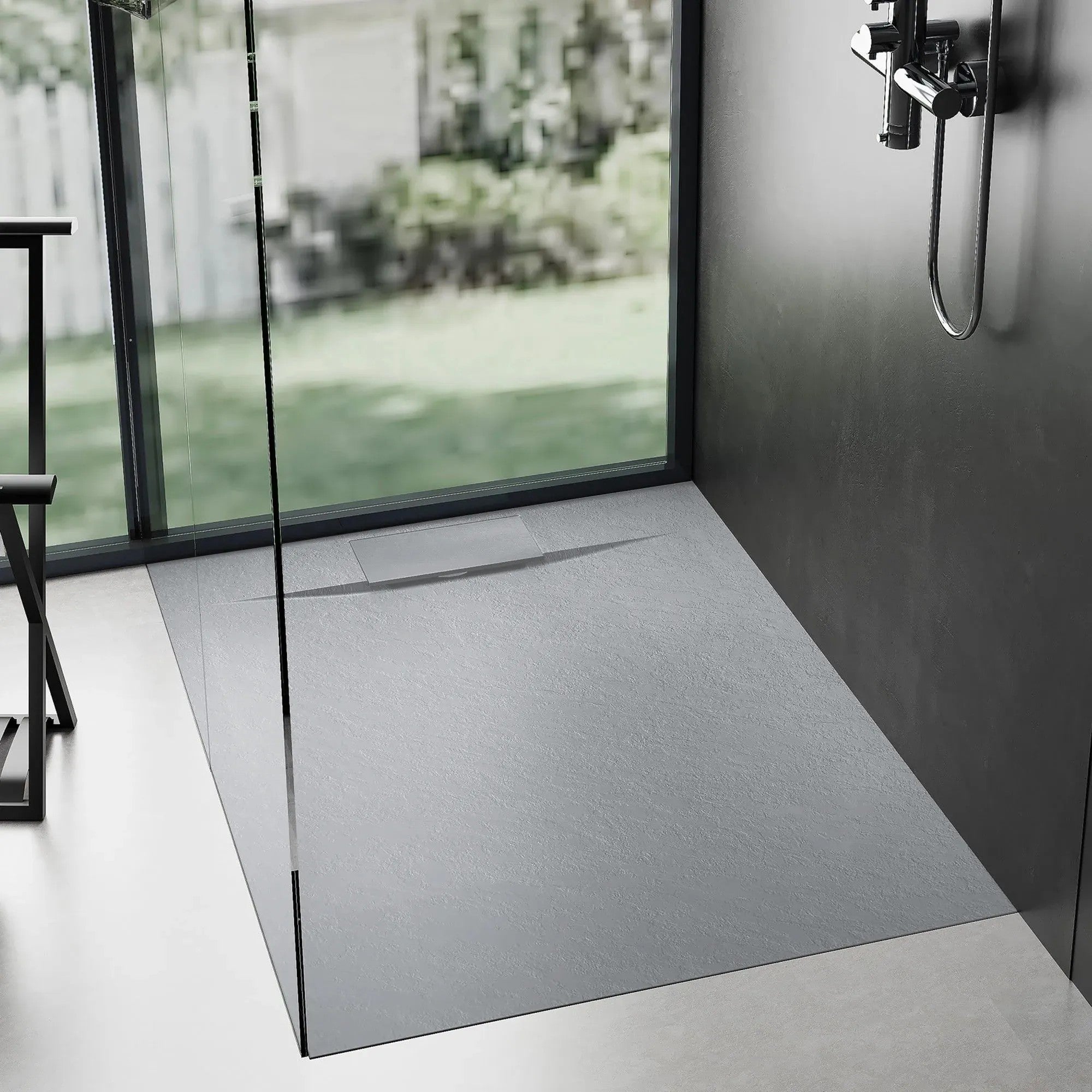Sprchová vanička REA Bazalt Grey 90x90  4