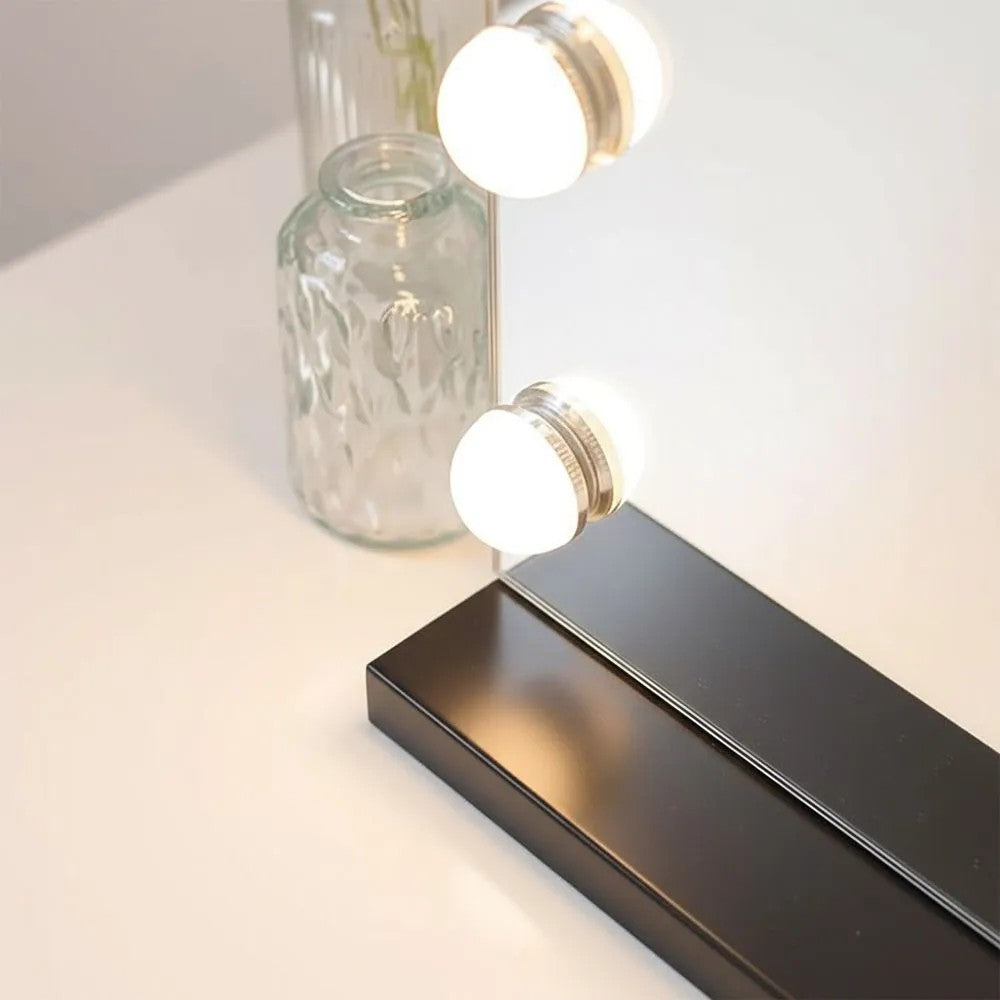 Zrkadlo LED HOLLYWOOD Black 80x60  4