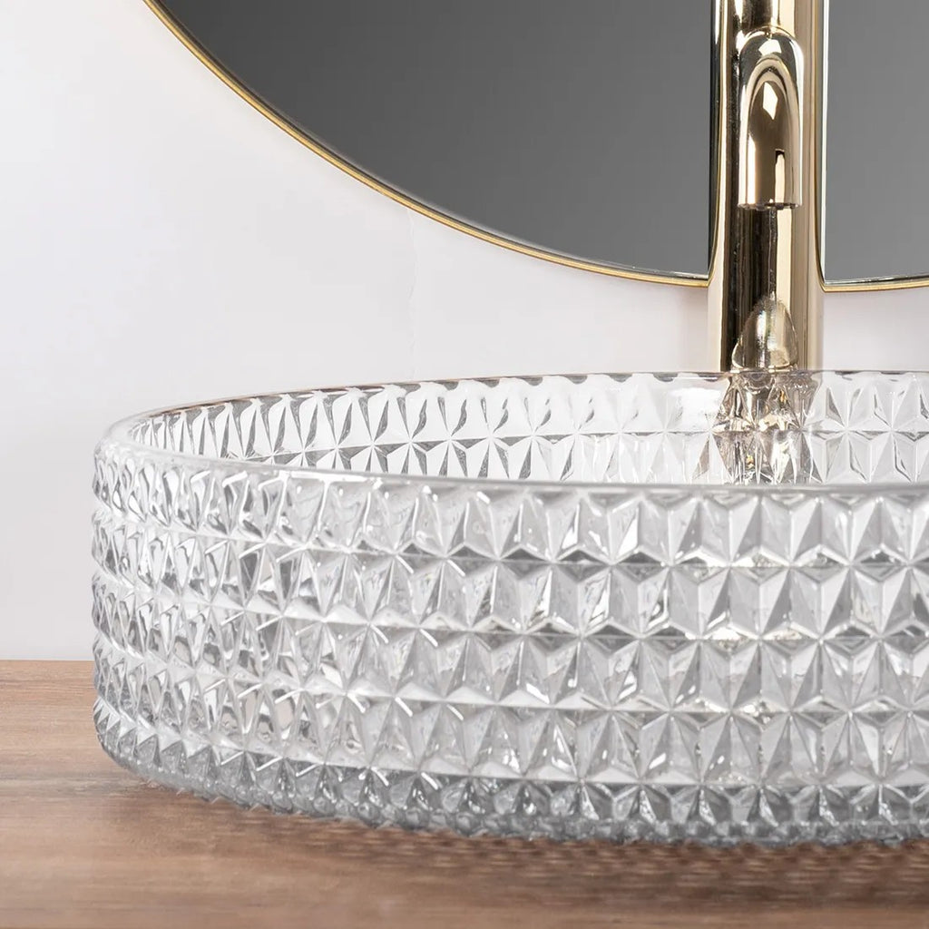 Umývadlo na dosku Rea Cristal Transparent 39  4