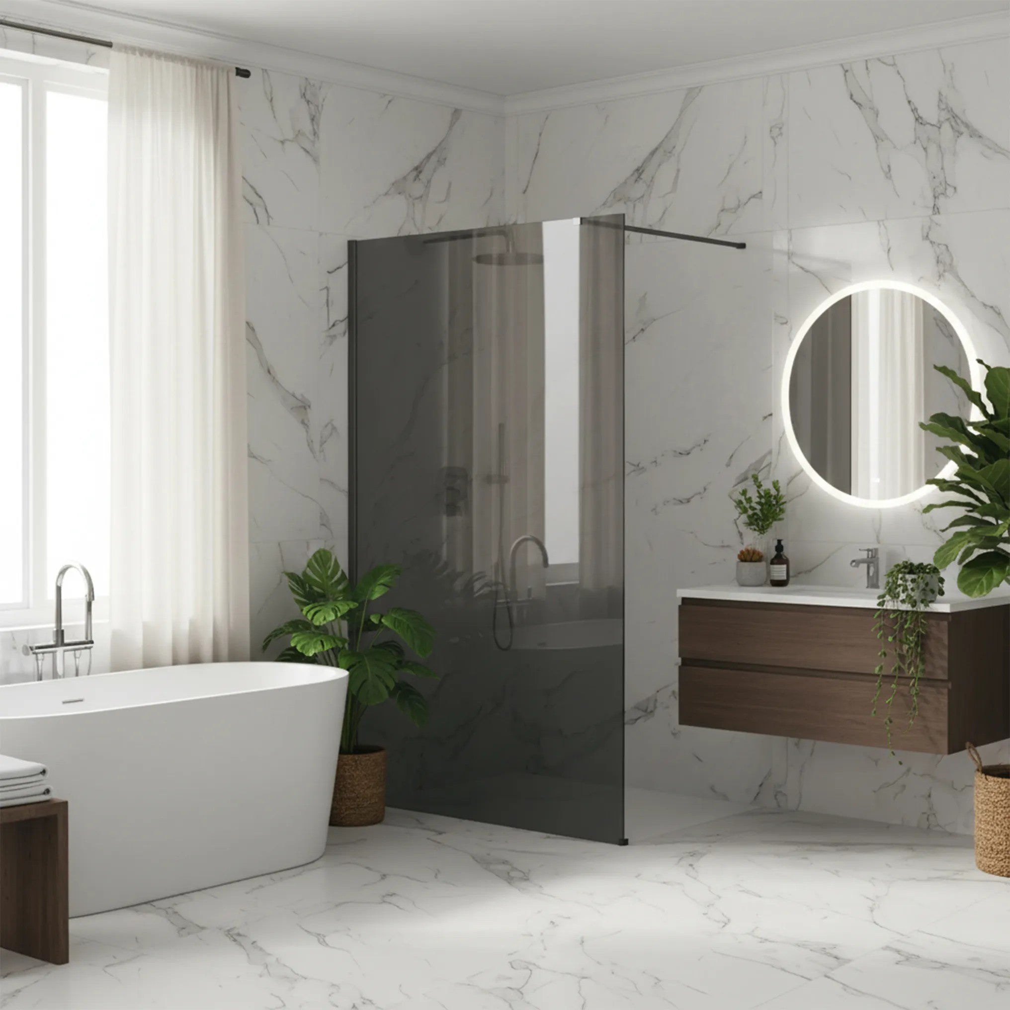 Sprchová zástena Rea Flexi Grey / Titan 120  4