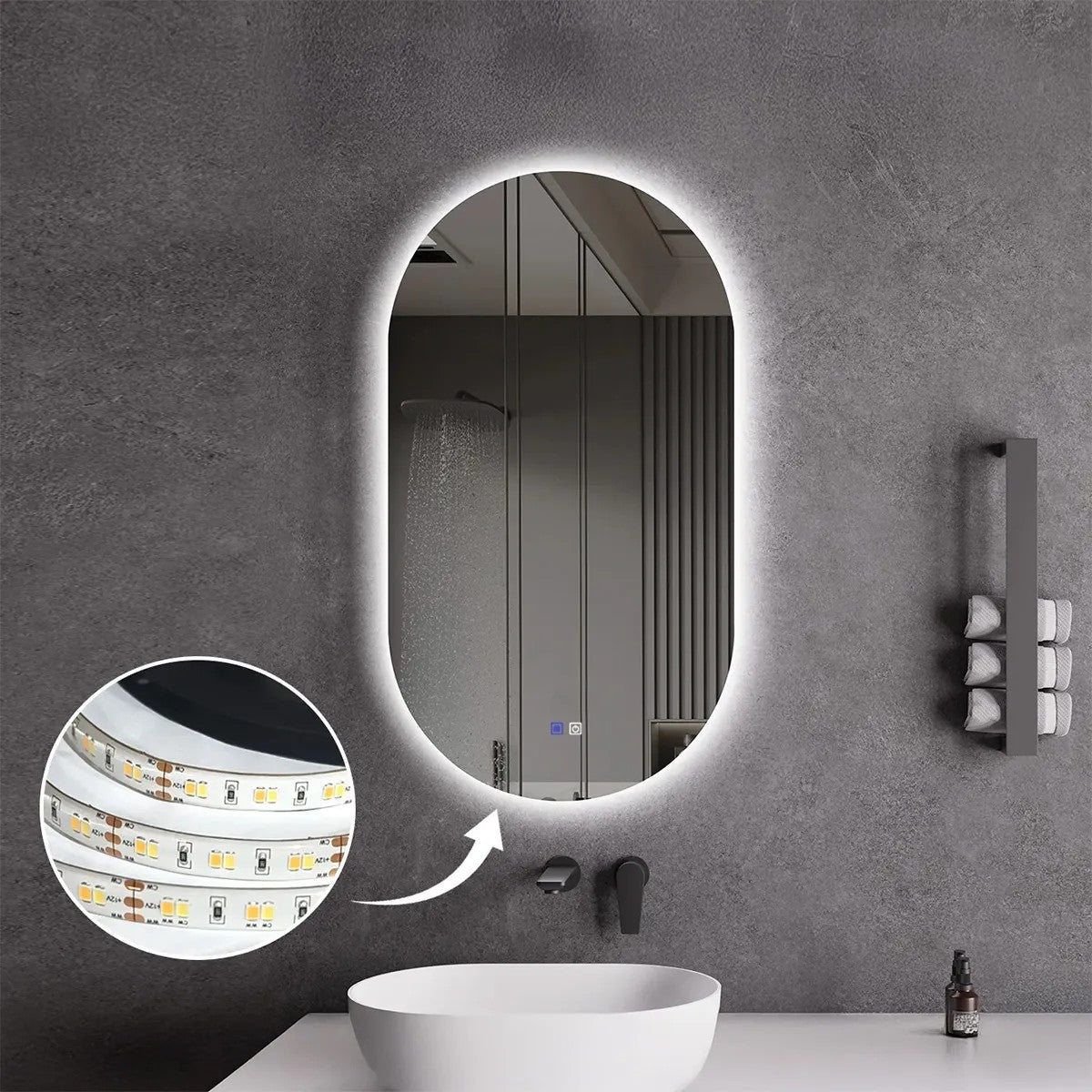 Zrkadlo LED 50x80cm S027  4