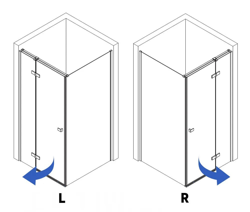 Sprchovací kút Rea Atlas 80x100 Brush Gold Pravá 4