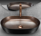 Keramické umývadlo na dosku CLEO 61 Copper Bush / Black  4