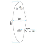 Zrkadlo LED 150x52cm YH-3358  4