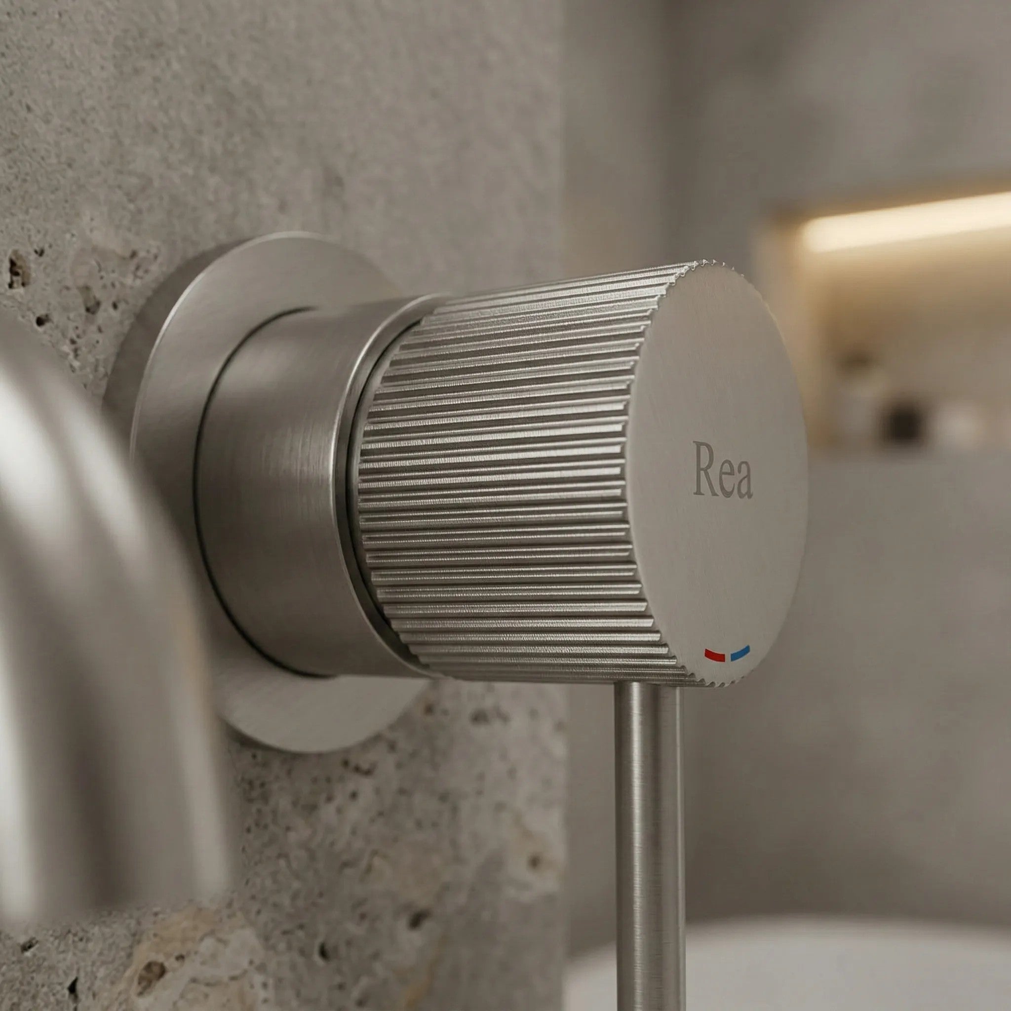 Podomietková vaňová batéria Rea  Lungo Stripe Brush Nickel  4