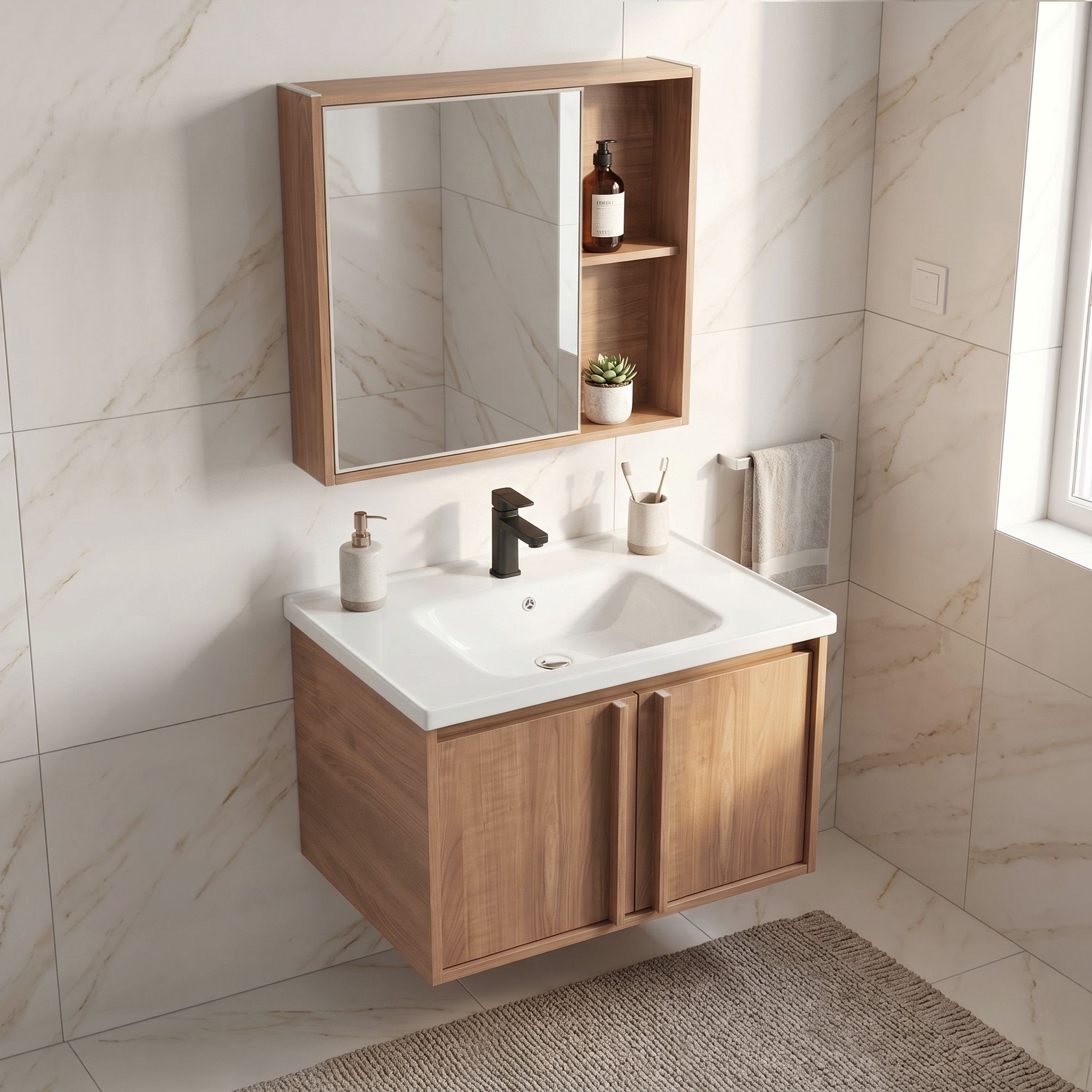 Súprava kúpeľňového nábytku s umývadlom Gama T25023 HHL 60CM  3