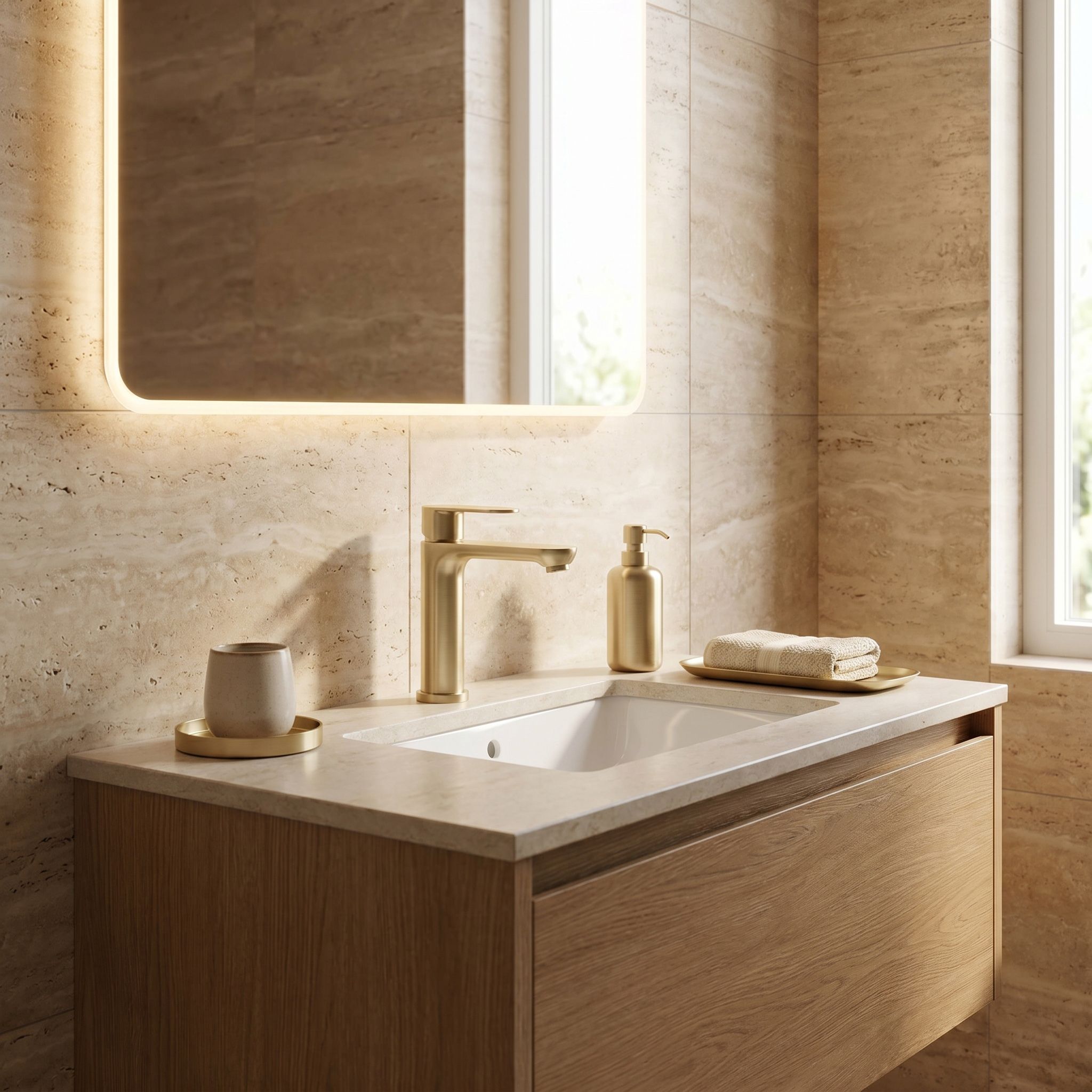 Kúpeľňová batéria Rea Logan Brush Gold  5