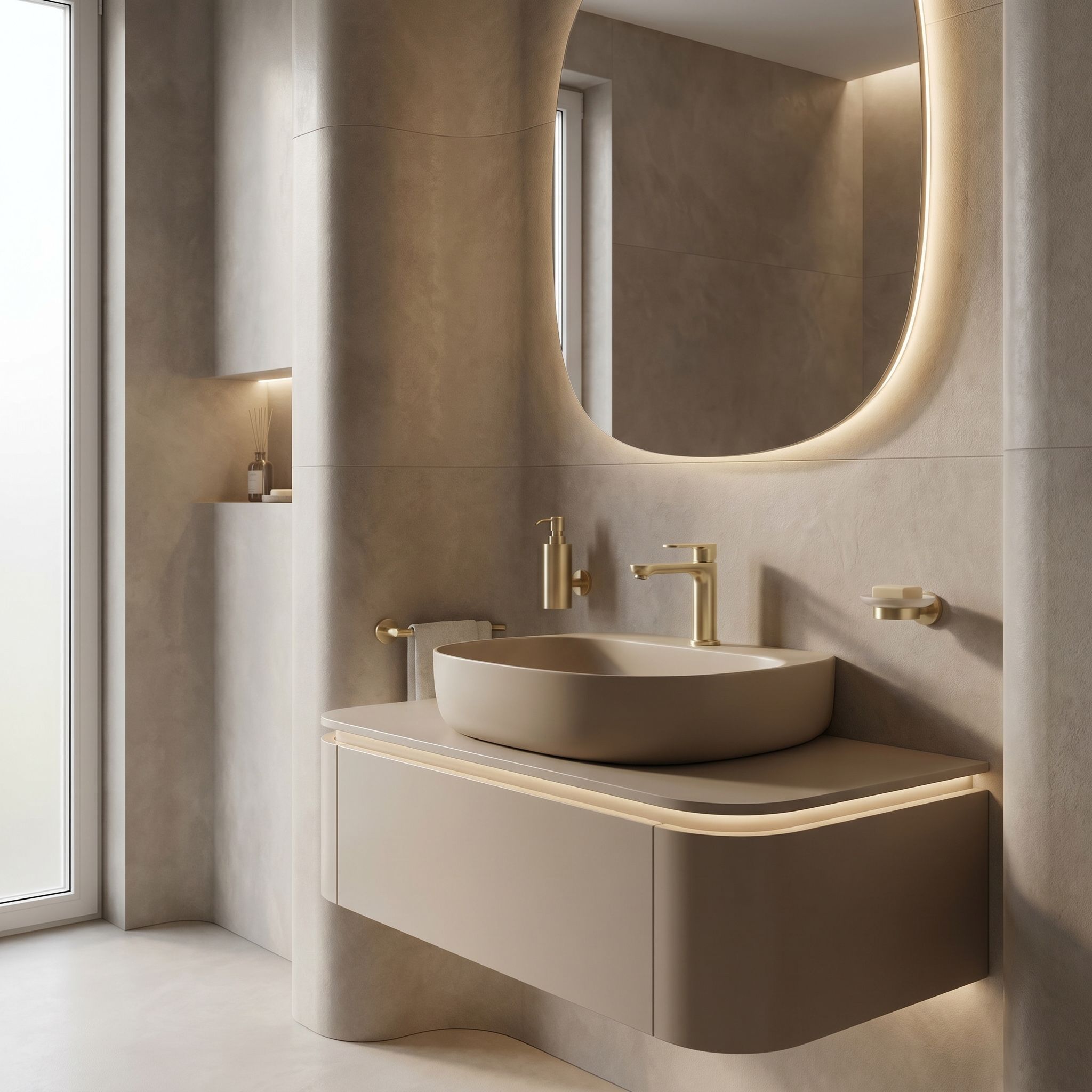 Kúpeľňová batéria Rea Logan Brush Gold  7
