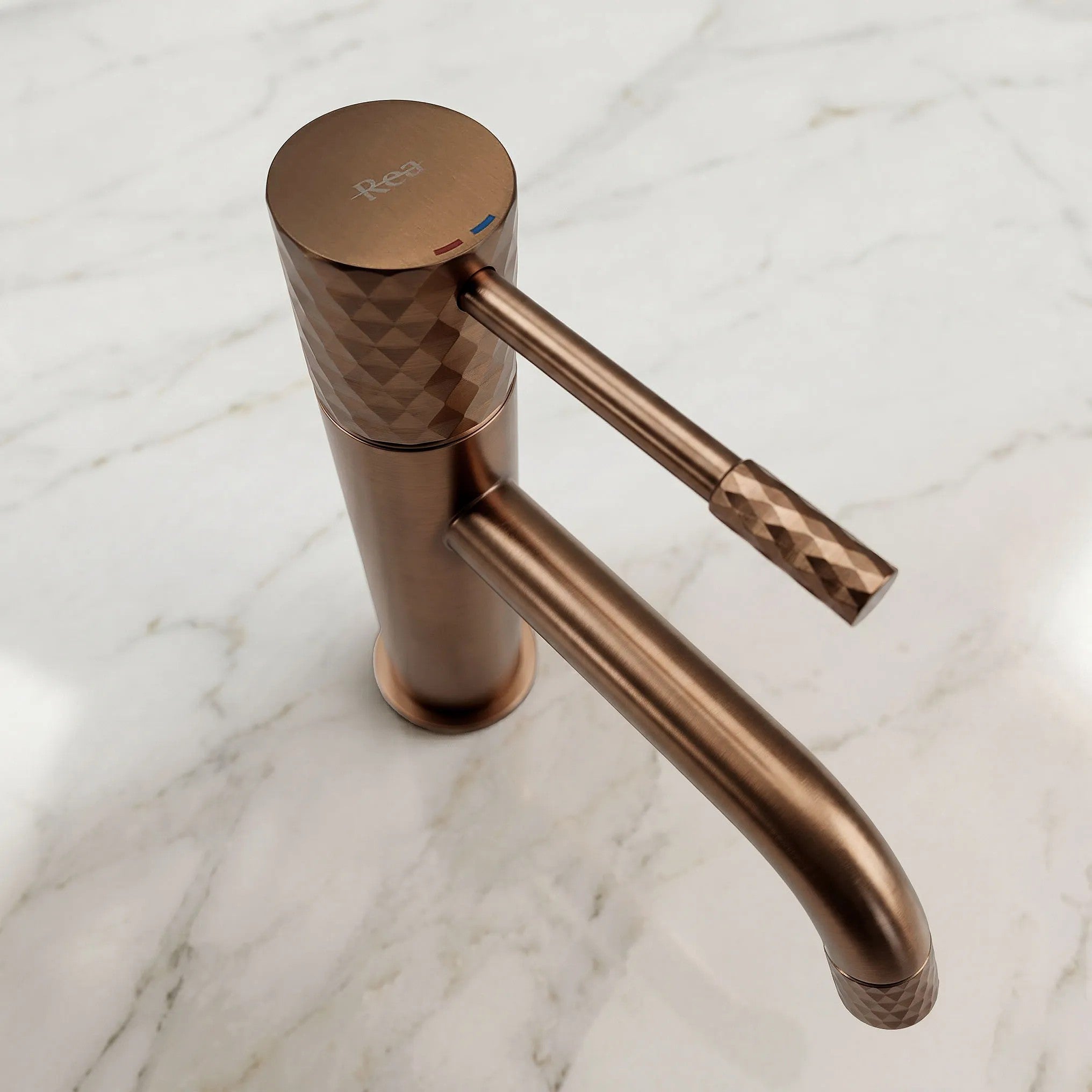Rea Lungo Diamond umývadlová batéria Brush Copper  Low  5