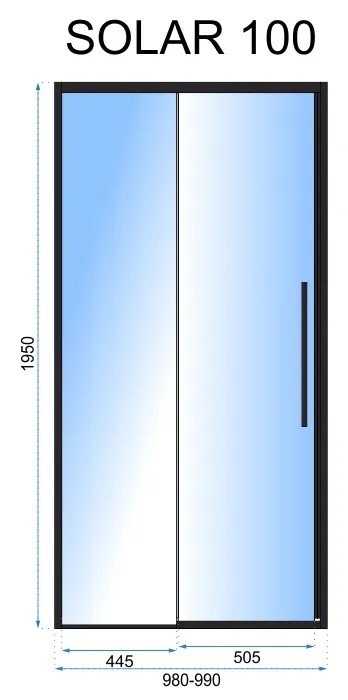 Sprchové dvere REA SOLAR - zlaté 100  5