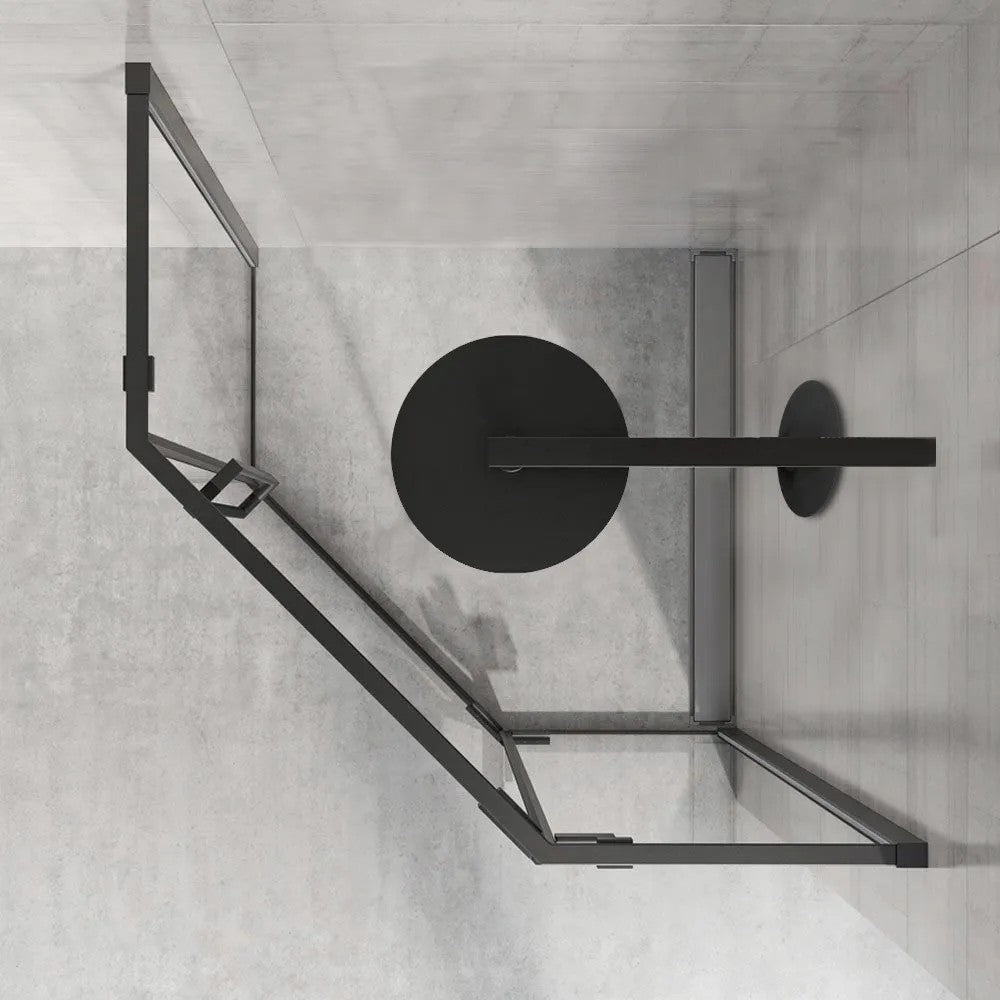 Sprchovací kút REA DIAMOND 90x90 - matná čierna Bez sprchovej vaničky 5