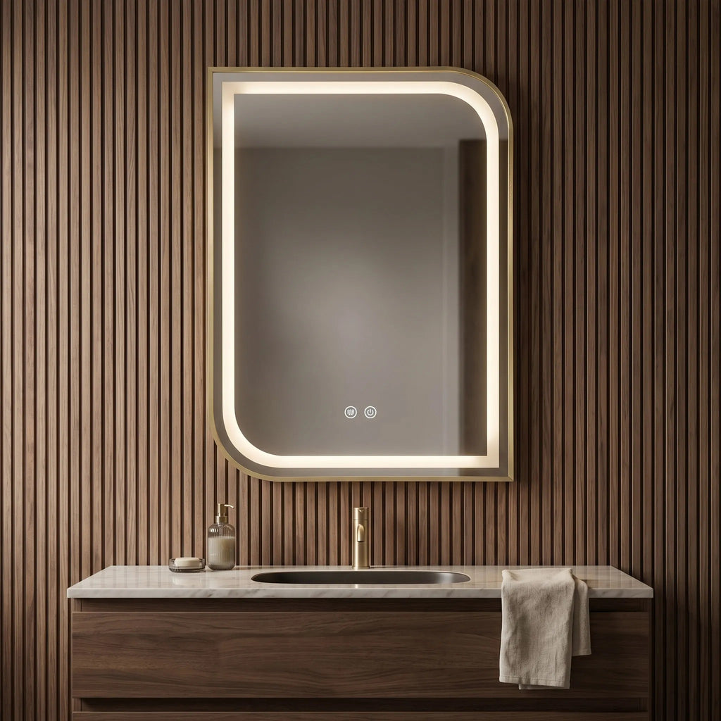 Zrkadlo LED ZONE 80X60  GOLD BRUSH  5