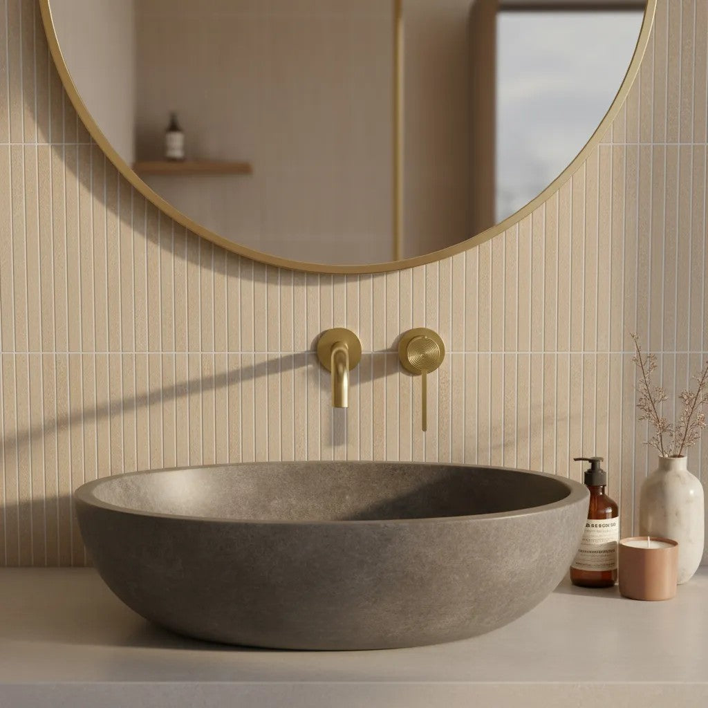 Podomietková vaňová batéria Rea Foster Brush Gold  5