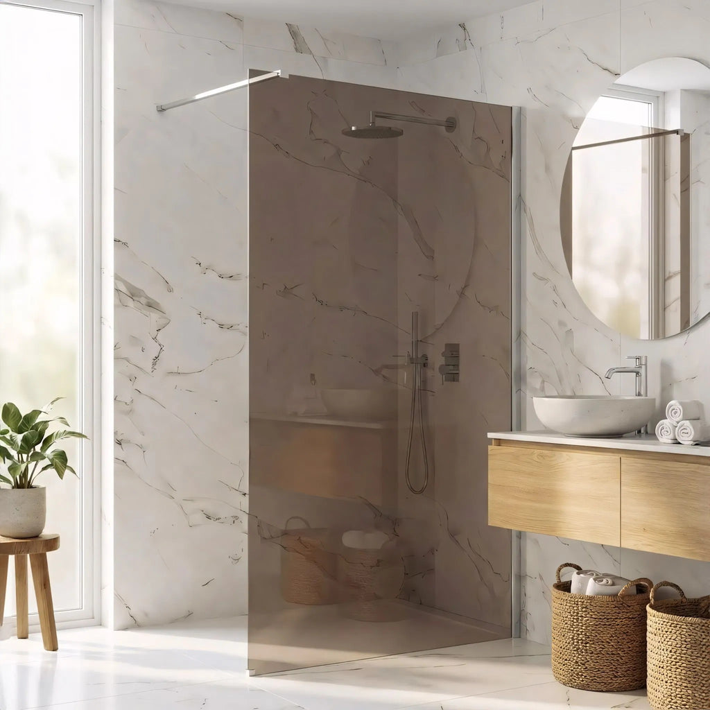 Sprchová zástena Rea Flexi Brown/ Chrome 140  5