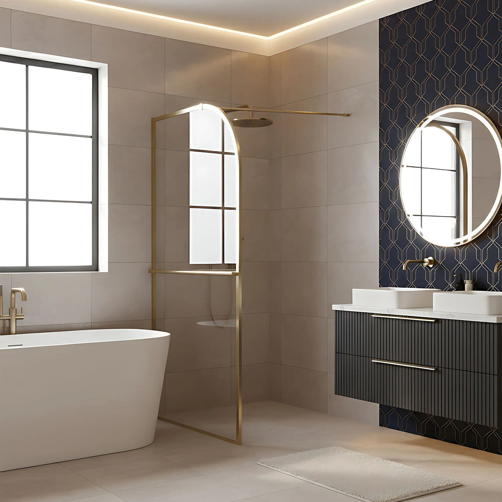 Sprchová zástena Rea Sky Brush Gold 120  5