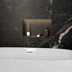 VSTAVANÁ KÚPEĽŇOVÁ POLICA LED 30x45 black  5