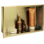 bathroom shelf 30x45 gold brush  5