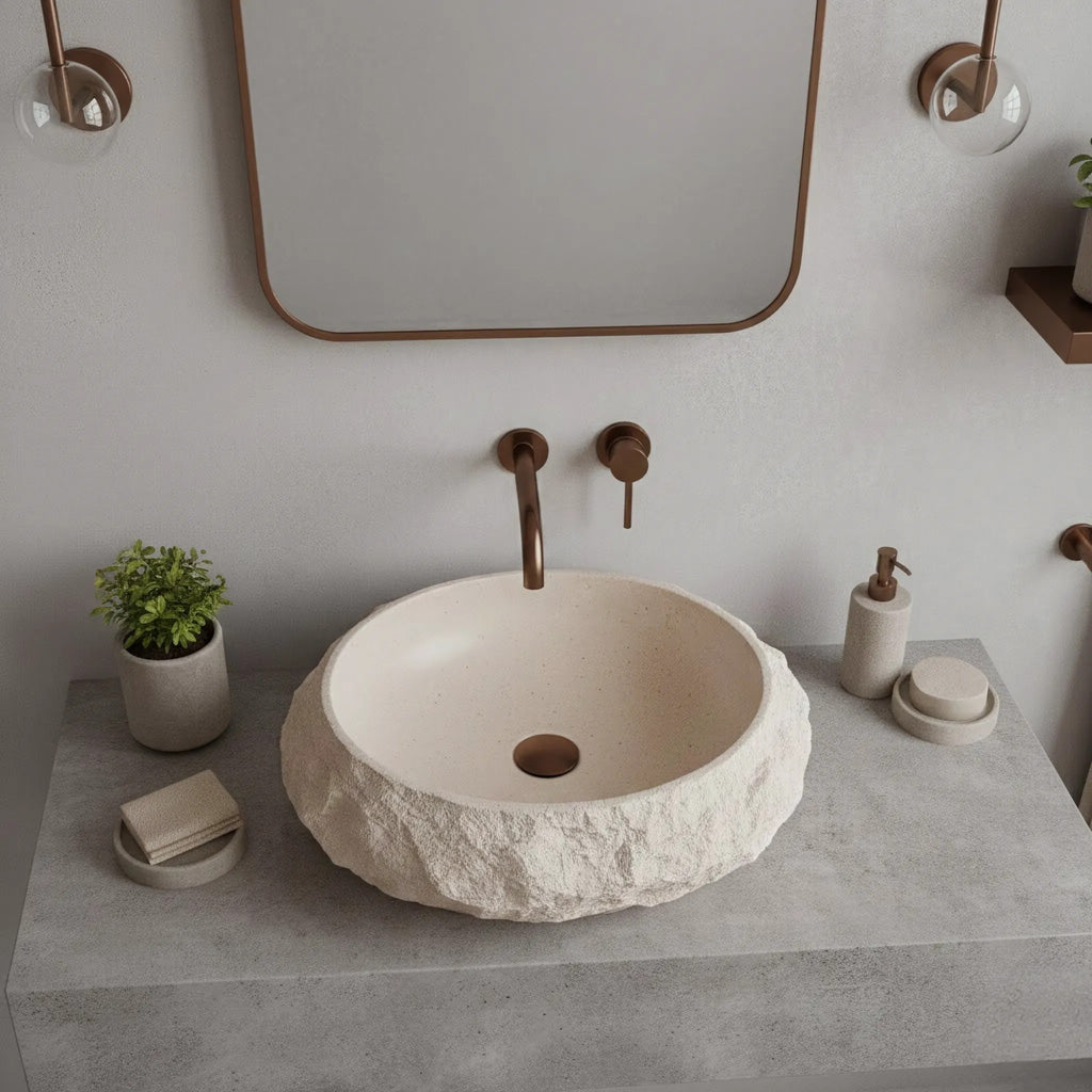 Umývadlo na dosku Mika Warm Beige  5