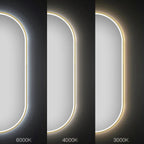 Zrkadlo LED OVL 50x100cm Brush Gold  5