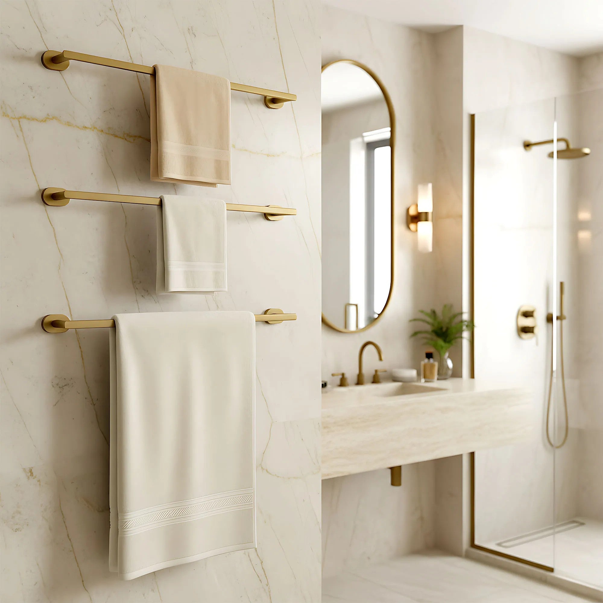 Kúpeľňový vešiak Til 101 Brush Gold  5