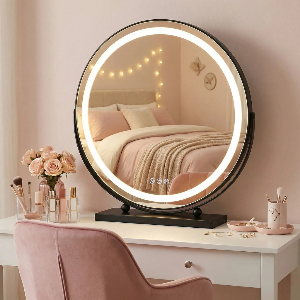 Zrkadlo LED MAKE-UP Black 50 cm  5