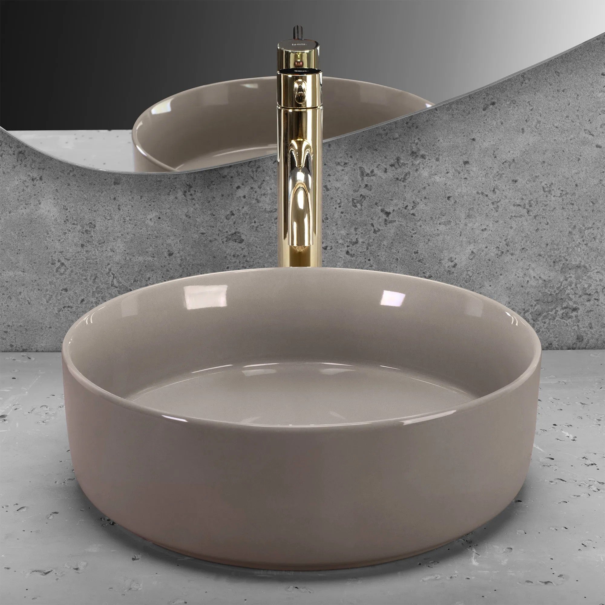 Umývadlo na dosku REA SAMI Beige Shiny  5