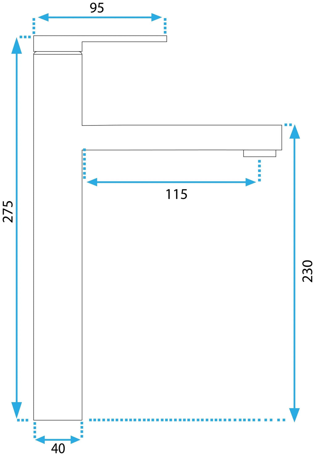 Kúpeľňová batéria Rea Pixel Chrome High  5